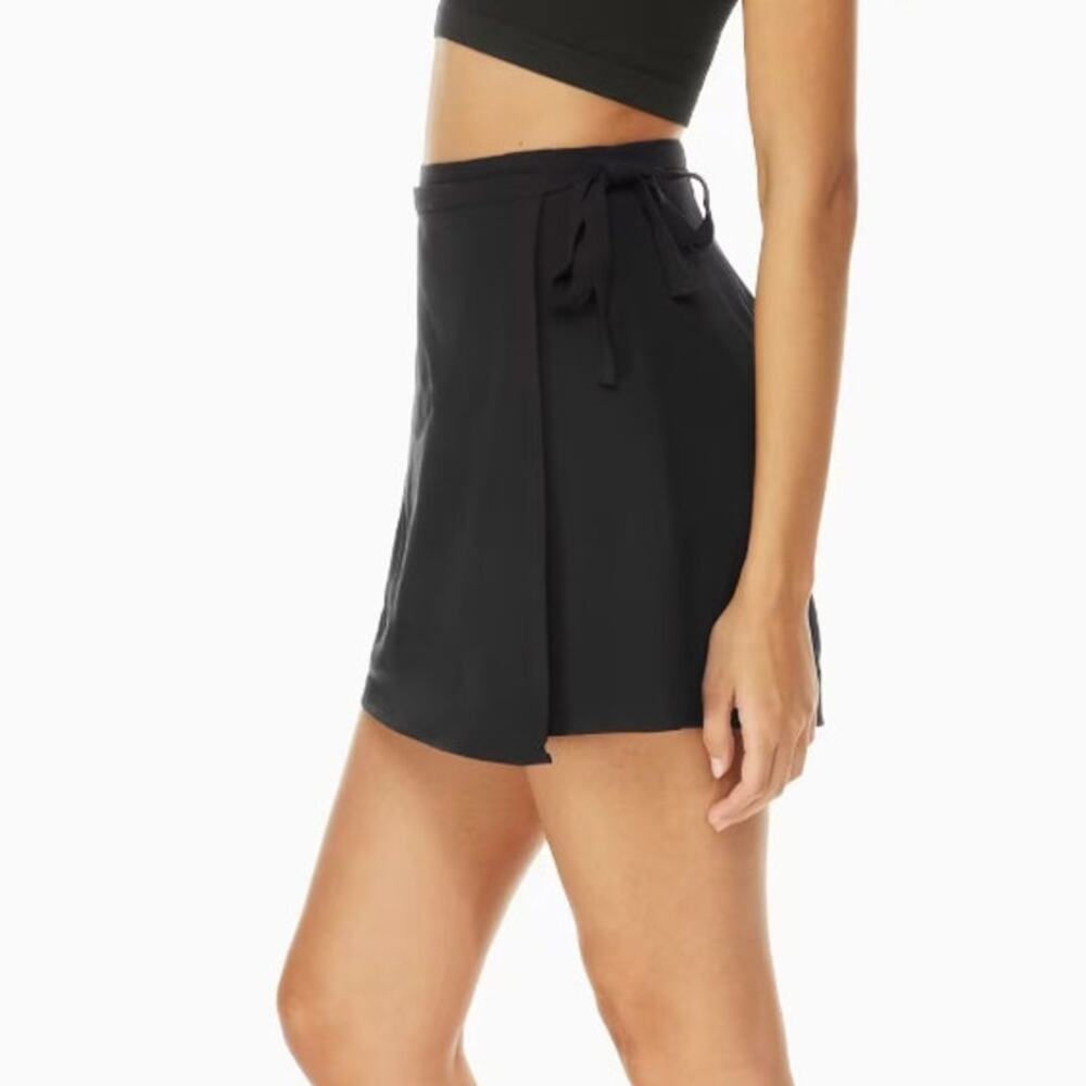 Aritzia Sunday Best Dawson Black Wrap Mini Skirt • Balletcore • Size S